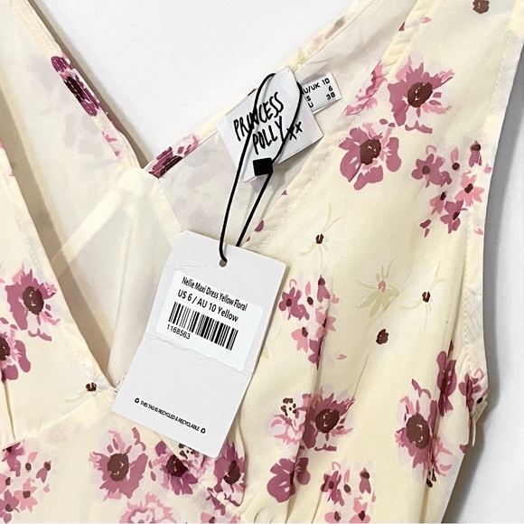 Princess Polly Nellie Plunge Maxi Dress in Yellow Floral - Picture 9 of 9